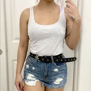 Denim Distressed Shorts